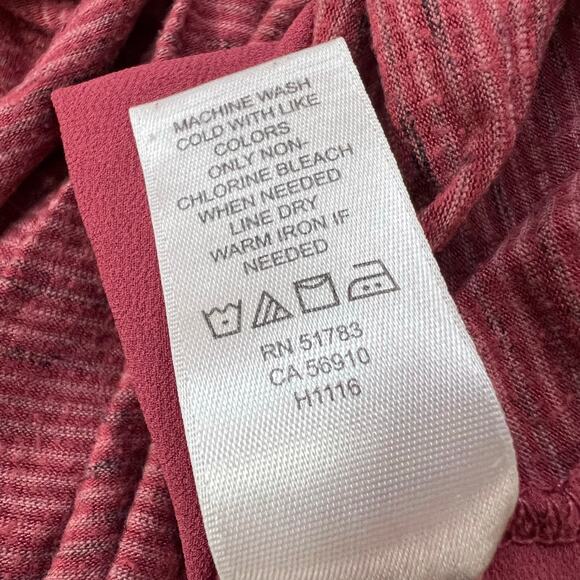 Maurices Womens Shirt Top Twist Hem Sheer Back Long Sleeve Pullover Red XXL - Picture 10 of 10